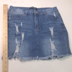 Denim jean mini skirt by WAX jean